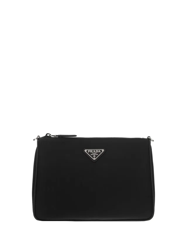 Prada Recycled Nylon Shoulder Bag — Black Polyamide in Black Nylon from HEWI