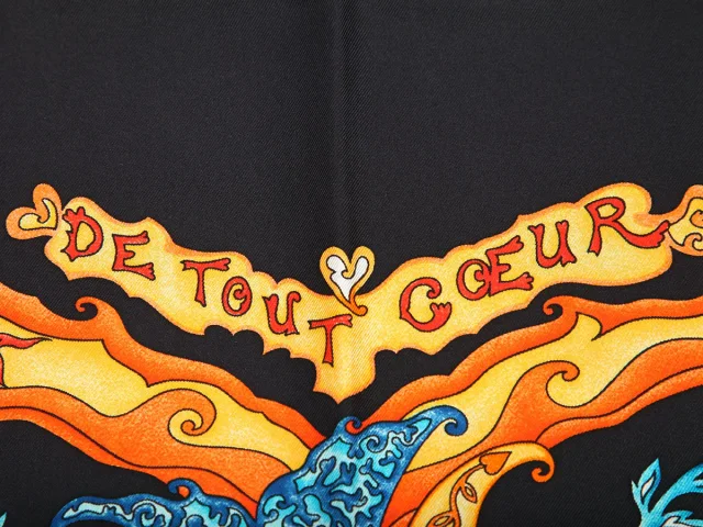 Hermès De Tout Coeur Silk Scarf 90cm in Silk from Ann's Fabulous Finds, photo 2 of 6