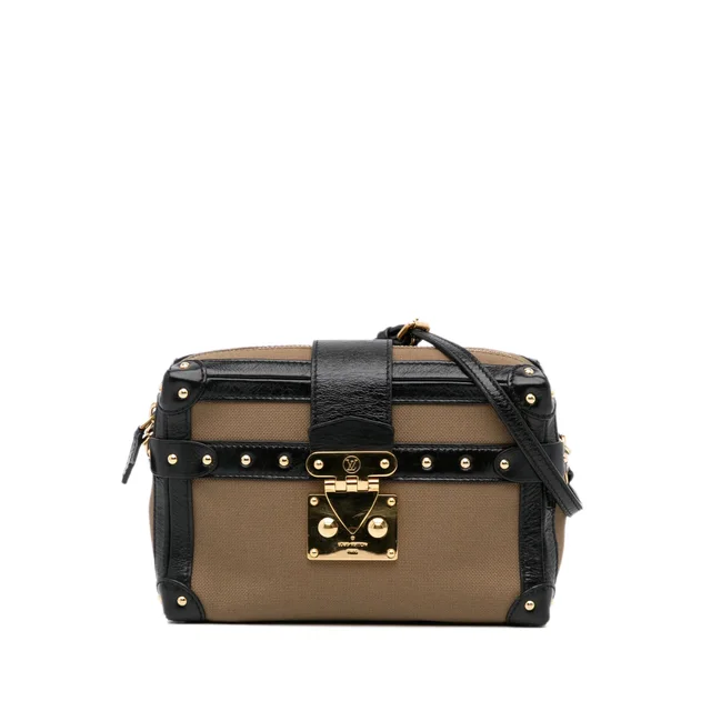 Brown Louis Vuitton Petite Malle Soft MM Crossbody Bag in Brown Canvas from Designer Revival