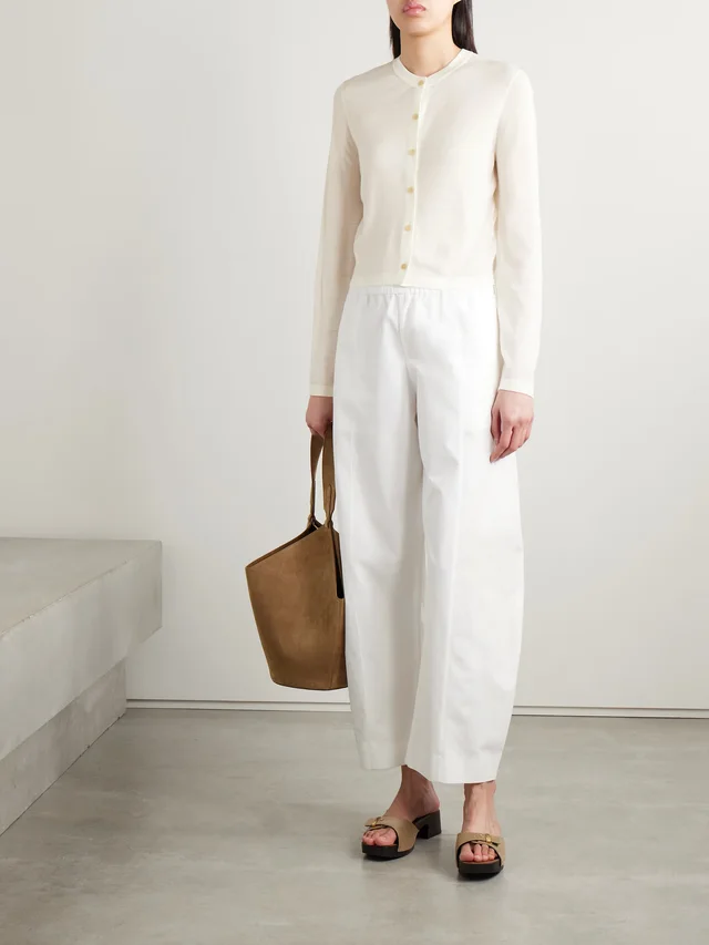 KHAITE Brieta merino wool cardigan in Beige, photo 2 of 2 from NET-A-PORTER (Canada)