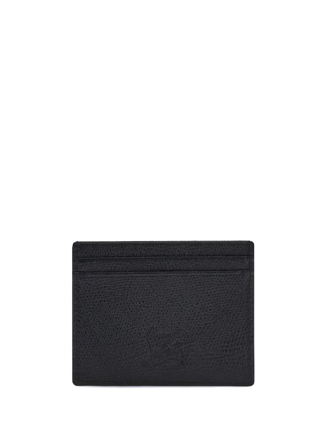 Christian Louboutin Grained Calf Leather Card Case — Black Cases in Black Calfskin from HEWI