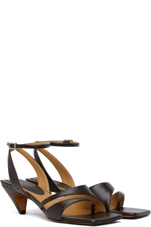 Stella McCartney Brown Stella Spur Kitten Heeled Sandals, photo 4 of 5 from SSENSE