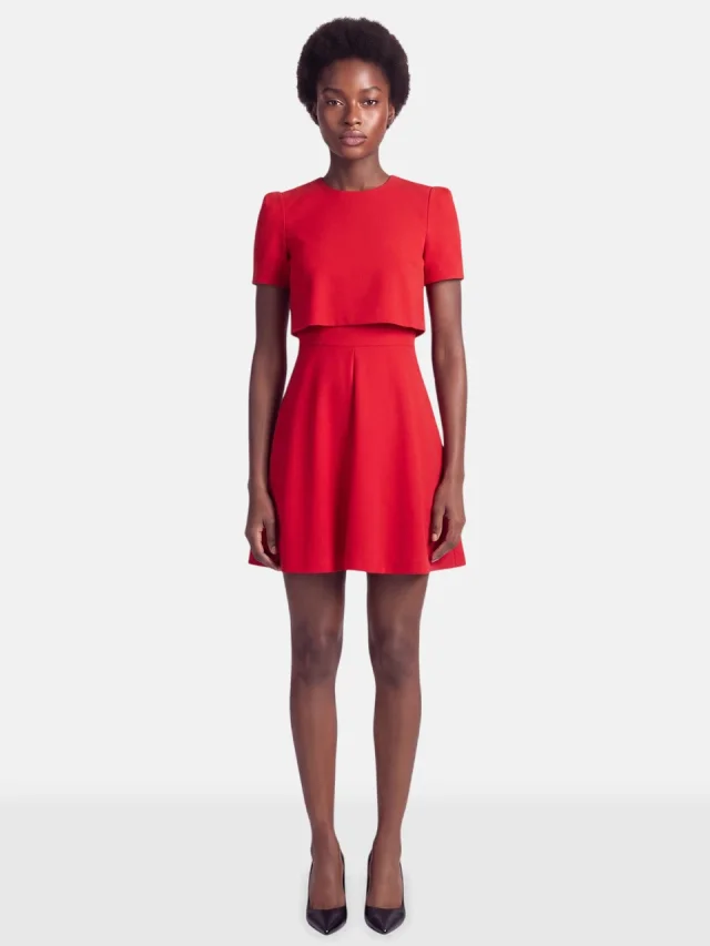 Alexander McQueen Red Layered Mini Dress from Csd