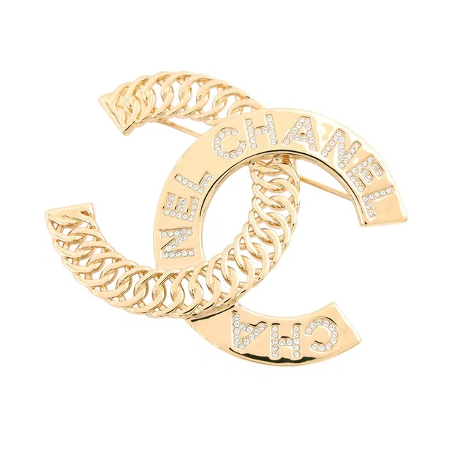 Chanel CC Logo Brooch GoldABC895-B15949-NV807 Metal Rhinestone from GALLERY RARE
