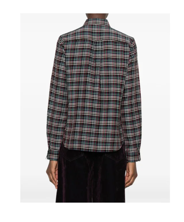 Forte Forte ruffled-trim tartan-print shirt, photo 4 of 5 from SENSER