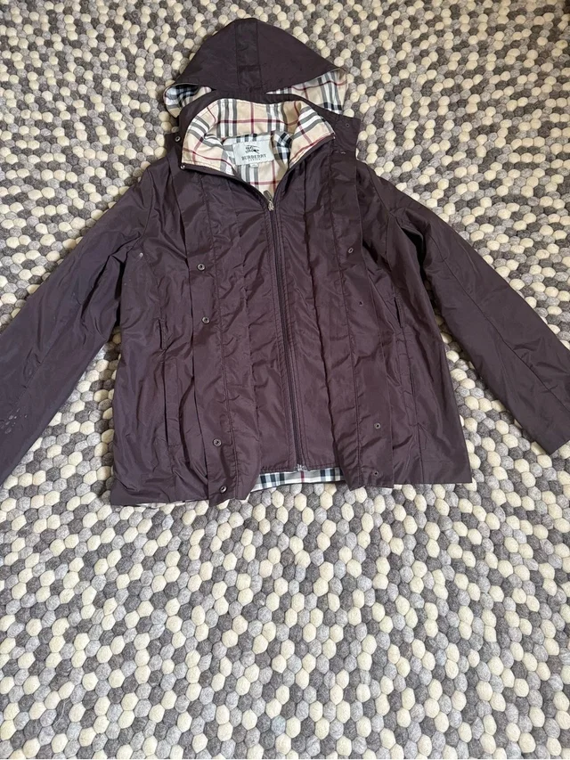 Burberry Dark Brown Hooded Trench Coat With Signature Check Lining in brown|red from Poshmark