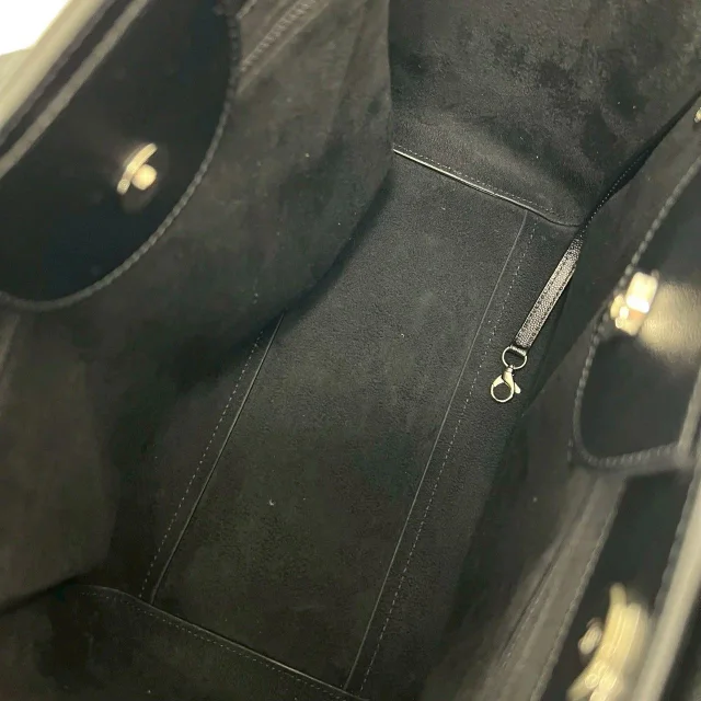 Chanel Deauville Caviar Leather 2way Tote Bag in Black Calfskin from LuxUness, photo 9 of 10