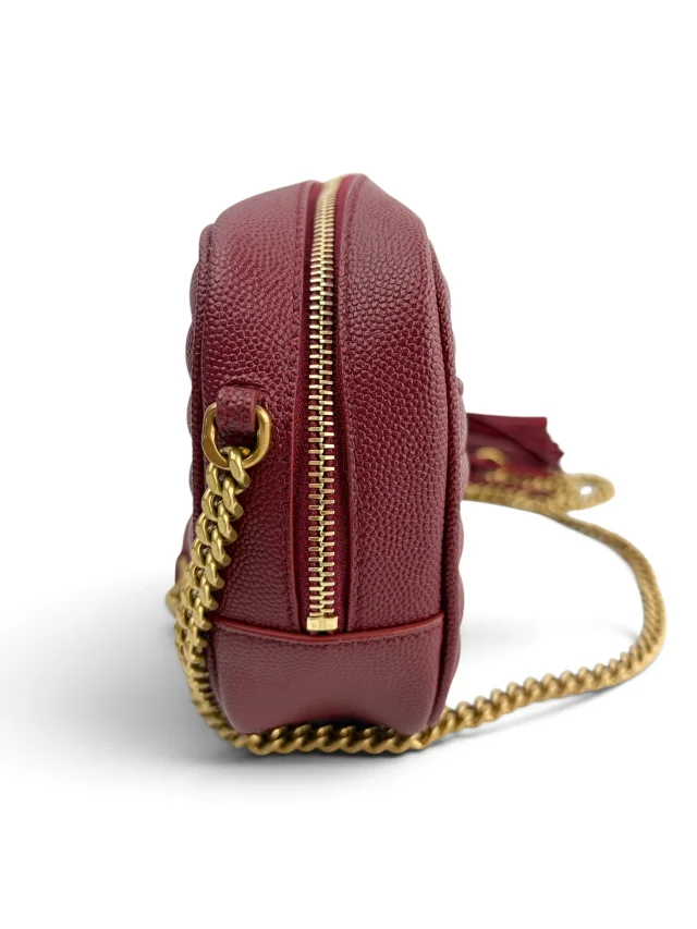 Saint Laurent Lou Mini Camera Bag in Red Calfskin from Season 2 Consign, photo 4 of 10