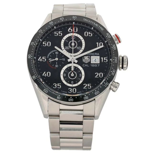 TAG Heuer Carrera CAR2A10-0 43mm Stainless Steel Watch from H&T