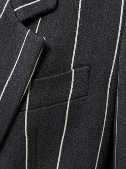 Alessandra Rich Short double-breasted striped jacket in 80% Virgin Wool, 20% Polyamide, photo 4 of 5 from LUISAVIAROMA