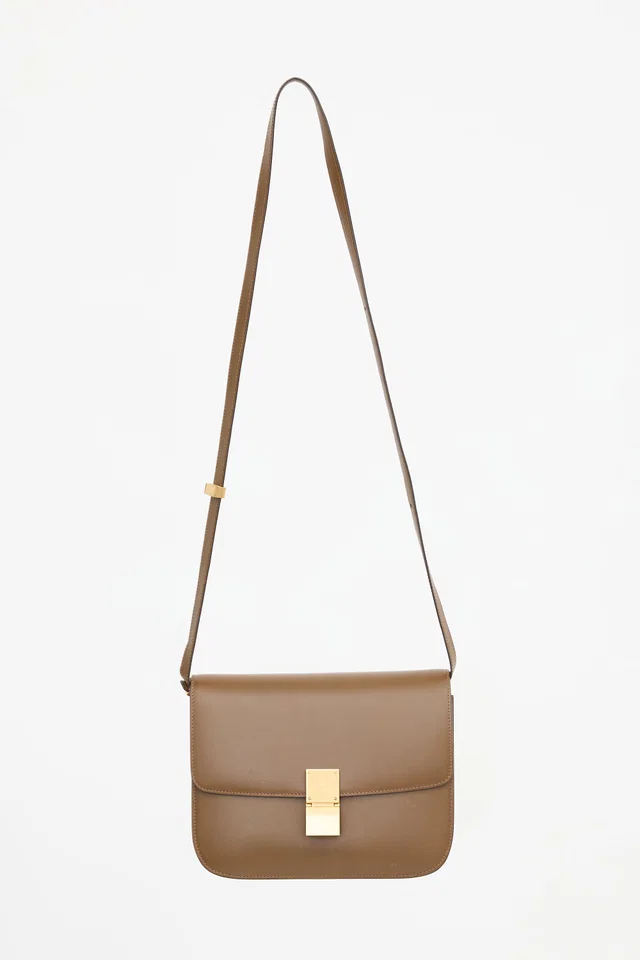 Celine 2018 Leather Medium Classic Box Flap Bag in Leather from VSP Consignment