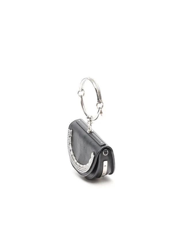Chloé Nile Minaudière Rhinestone Bracelet Bag in Leather from A Retro Tale, photo 2 of 7