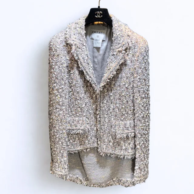Chanel Multicolour Blazer and Skirt Set Sz 40 in Tweed from Revivre Luxury Consignment