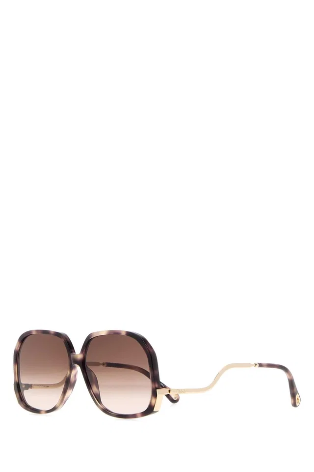 Chloé Tortoiseshell Acetate Sunglasses — Brown Exterior in Brown from HEWI