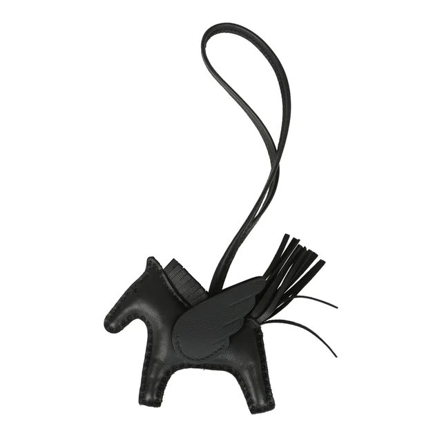 Hermès Pegase Rodeo Bag Charm PM So Black Milo Lambskin in Black Lambskin from Madison Avenue Couture