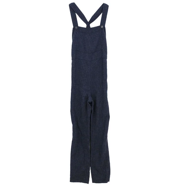 Chanel 2001 Overalls Tweed Navy #38 in Navy Tweed from AMORE Vintage Tokyo