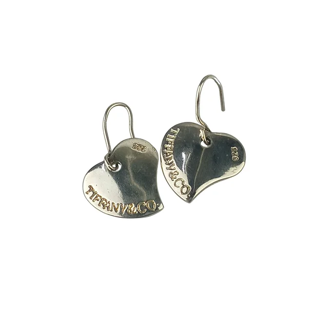 Tiffany & Co. Earrings Curvedheart Silver in Silver from The Reluxe
