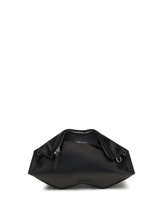 Alexander McQueen Manta Clutch — Black Calf Leather Bos Taurus in Black Calfskin from HEWI