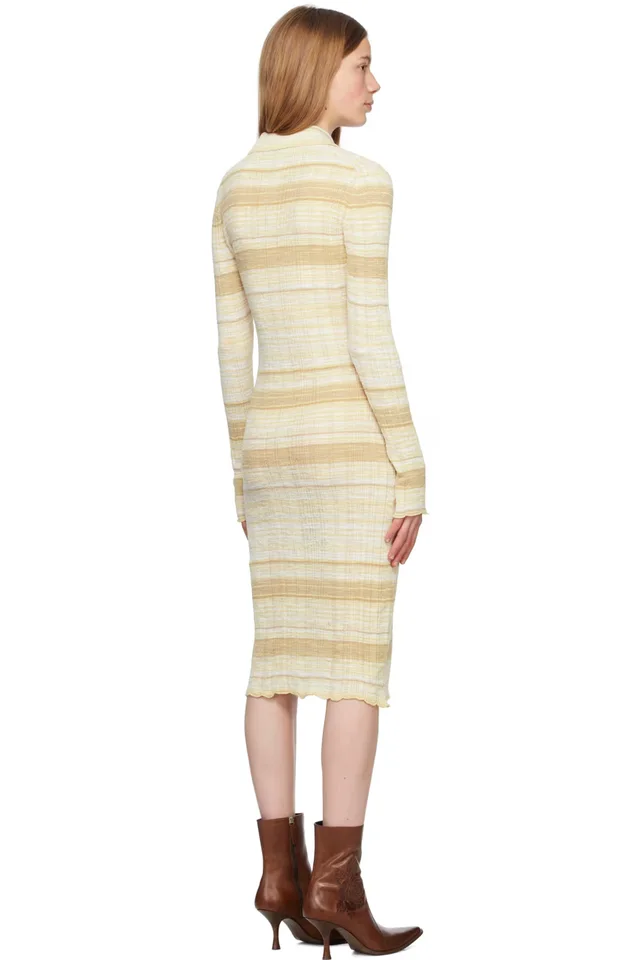 Acne Studios SSENSE Exclusive Beige Midi Dress, photo 3 of 4 from SSENSE