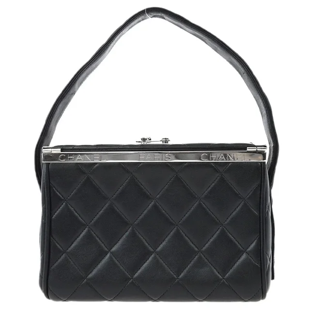 Chanel 1996-1997 Black Lambskin Handbag in Black Lambskin from AMORE Vintage Tokyo
