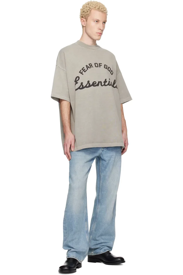 Fear of God ESSENTIALS Taupe Training 90s Short Sleeve T-shirt, photo 4 of 4 from SSENSE