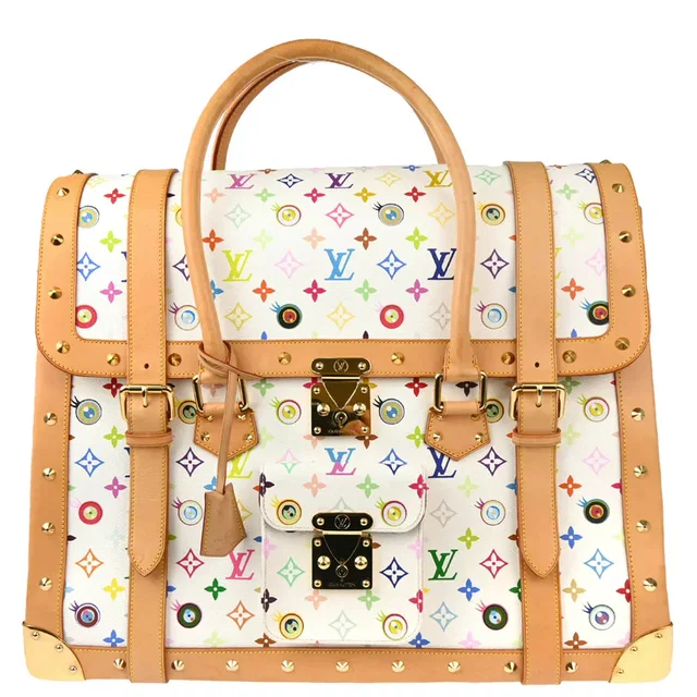 Louis Vuitton 2002 White Eye Love Monogram Sac Gigantic Handbag M92057 in White Canvas from AMORE Vintage Tokyo