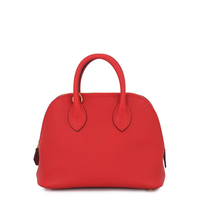 Hermès Bolide 1923 Rouge Ladue Evercolor Size Mini in Red from GALLERY RARE