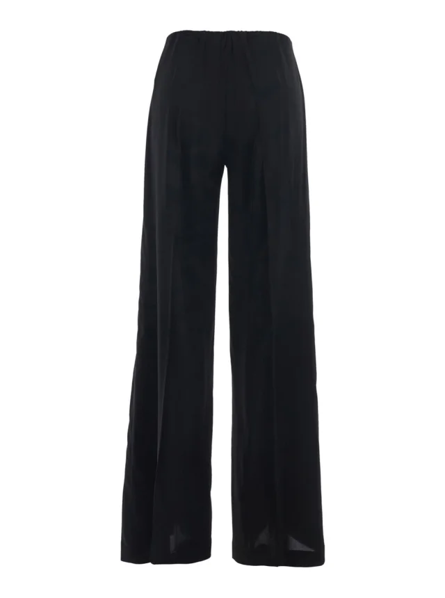 JUCCA Black Women's Pants with Elastic Waistband in Black, photo 3 of 6 from Gaudenzi Boutique