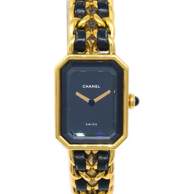 Chanel Premiere Quartz Watch Gold #L in Gold Leather from AMORE Vintage Tokyo