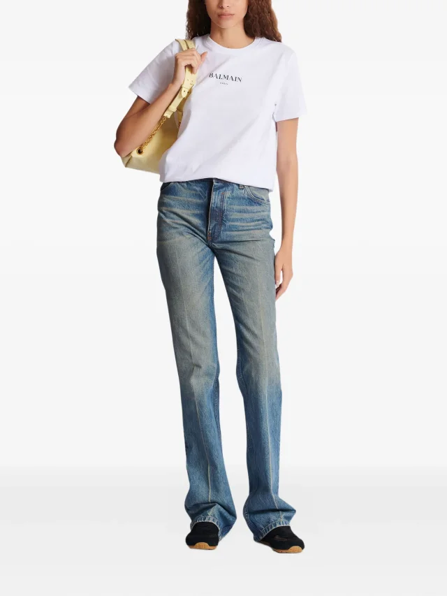 Balmain logo-print T-shirt, photo 2 of 2 from FARFETCH