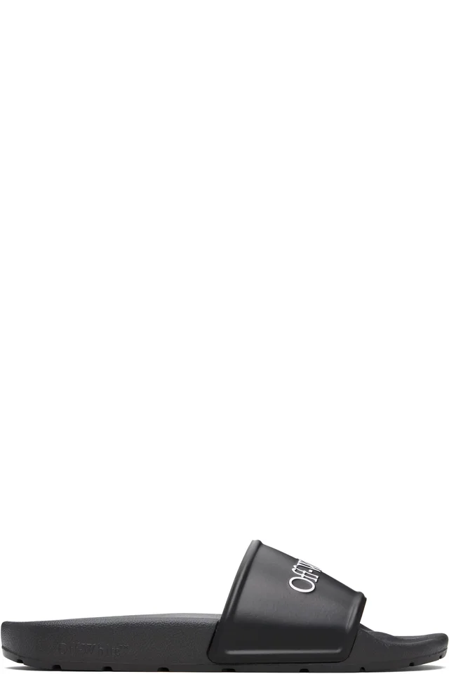 Off-White Black Bookish Slides, image 1 of 1 from SSENSE