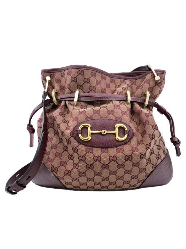 Gucci 1955 Horsebit Monogram Messenger Bag in Canvas from Arcade Vintage
