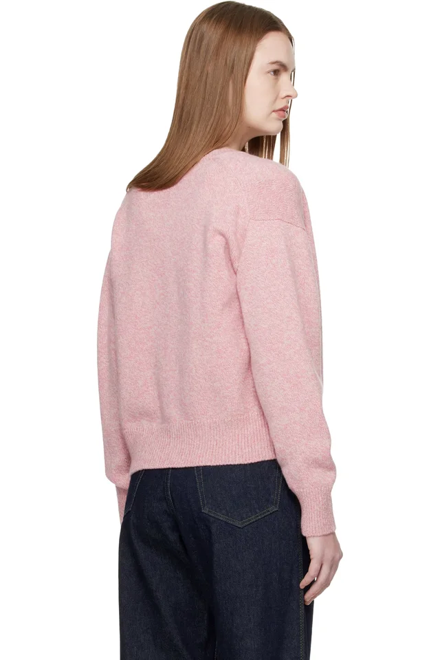 &Daughter Pink Ada Crewneck Cardigan, photo 3 of 4 from SSENSE