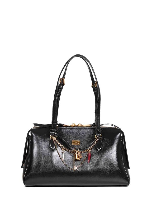 Dolce & Gabbana Vittoria Shoulder Bag — Black Furs Skins - Calf Leather in Black Calfskin from HEWI