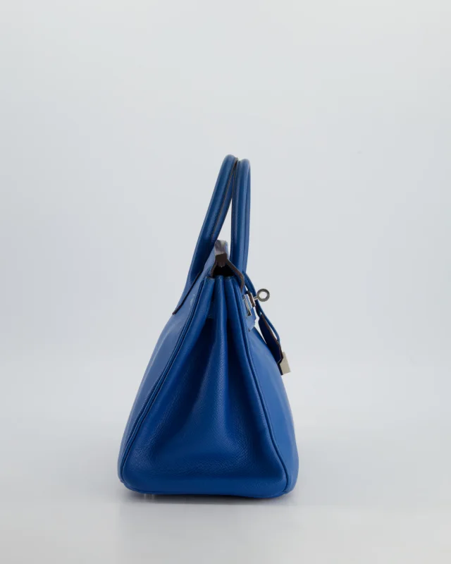 Hermès Birkin 25 Retourne Bag in Blue Epsom leather from Sellier, photo 8 of 26