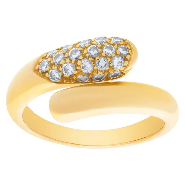 Bvlgari Pave diamond ring in Yellow Yellow Gold from Gray And Sons