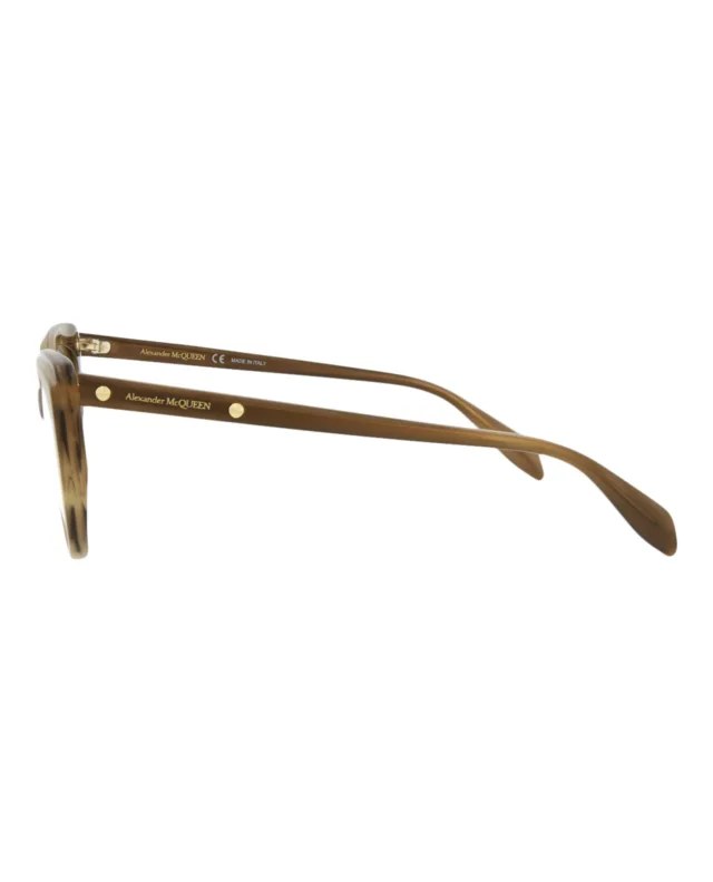 Alexander McQueen Cat Eye-Frame Acetate Optical Frames in brown, photo 3 of 4 from ShopSimon