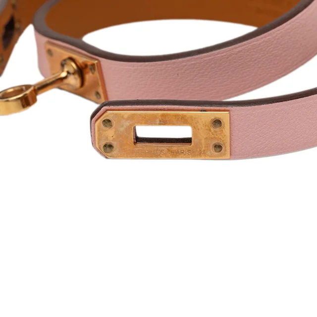 Pink Hermès Swift Kelly Double Tour Bracelet in Pink Swift leather from Designer Revival, photo 2 of 2