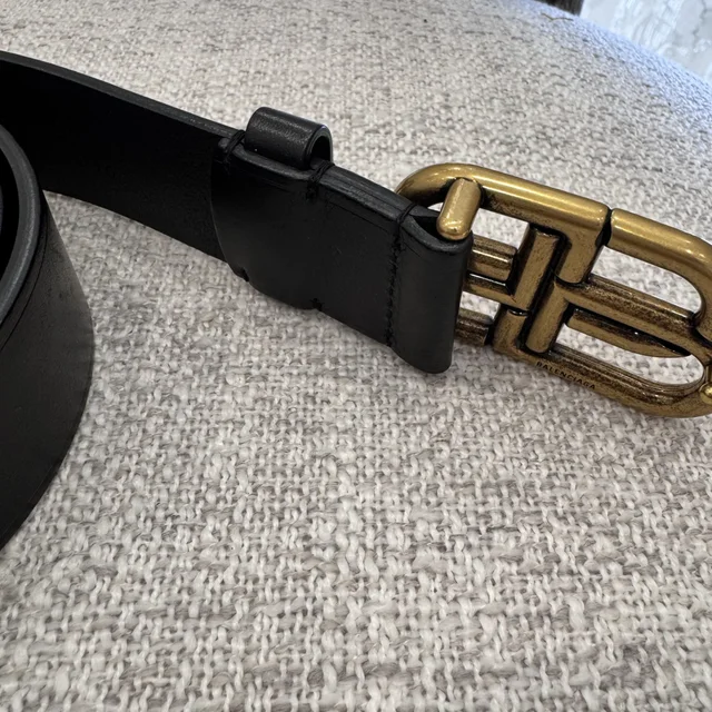 Balenciaga BB Large Belt 70cm in Calfskin leather, Metal, Tanned leather from Reowned, photo 3 of 4