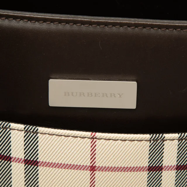 Beige Burberry House Check Canvas Tote in Beige Canvas from Designer Revival, photo 5 of 6