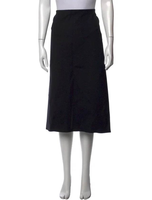 The Row Alumo Midi Length Skirt in black from The RealReal