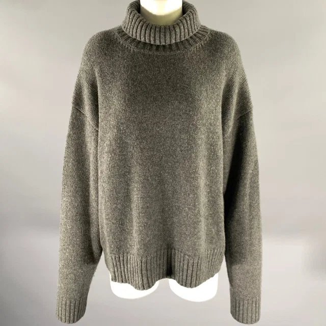 Jil Sander Size M Grey Cashmere Blend Turtleneck Sweater in gray Cashmere from Poshmark