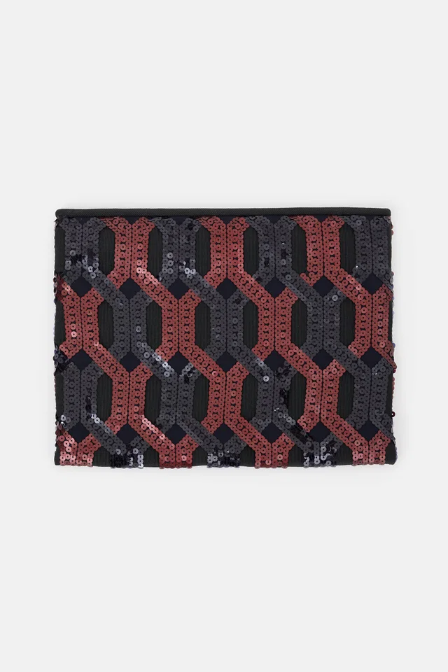 Miu Miu 2011 Sequin Overlay Pochette Pouch in Nylon from VSP Consignment