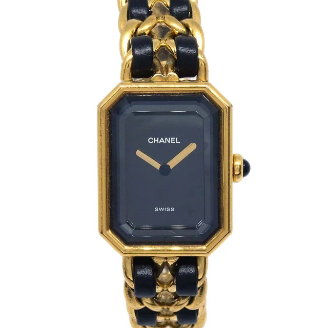 Chanel Premiere Watch Gold #M in Gold Leather from AMORE Vintage Tokyo