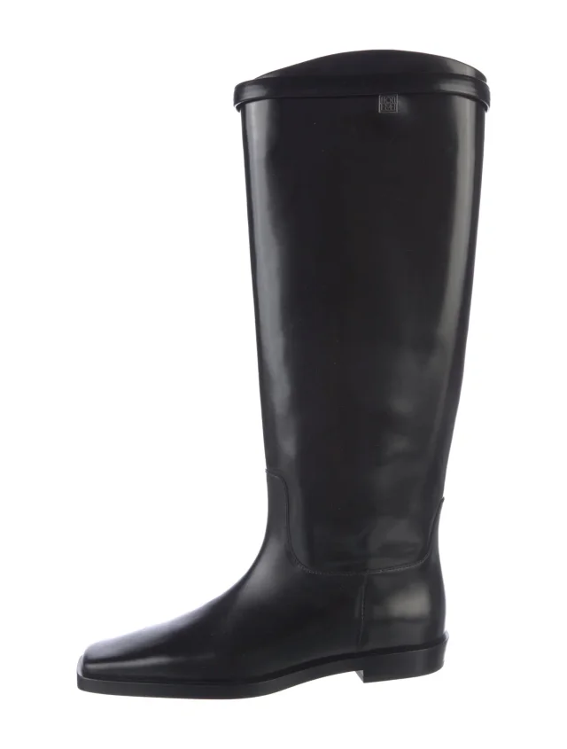TOTEME Leather Trim Embellishment Riding Boots from The RealReal