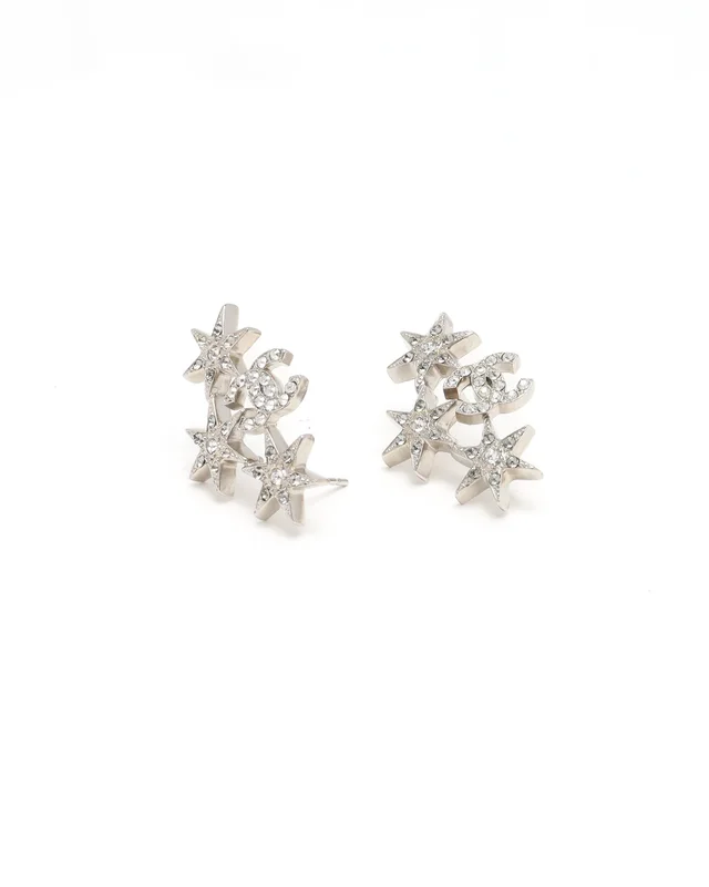 Chanel Coco Mark Star Rhinestone Earrings from A Retro Tale, photo 2 of 3