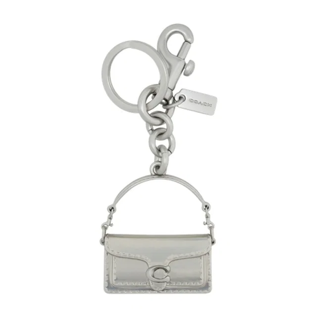 Coach Tabby Key Case — Silver Resin Keychains in Silver Resin from HEWI