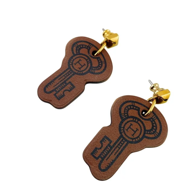 Hermès Brown Earrings in brown|red Leather from Poshmark