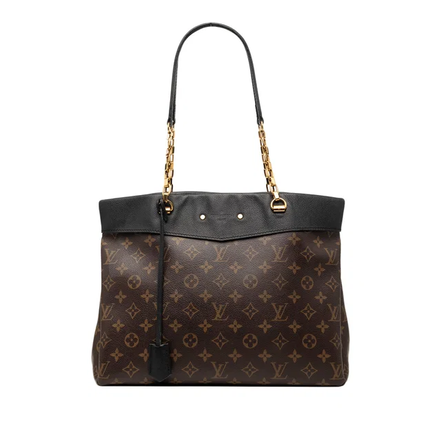 Brown Louis Vuitton Monogram Pallas Shopper Tote Bag in Brown Coated canvas from Designer Revival