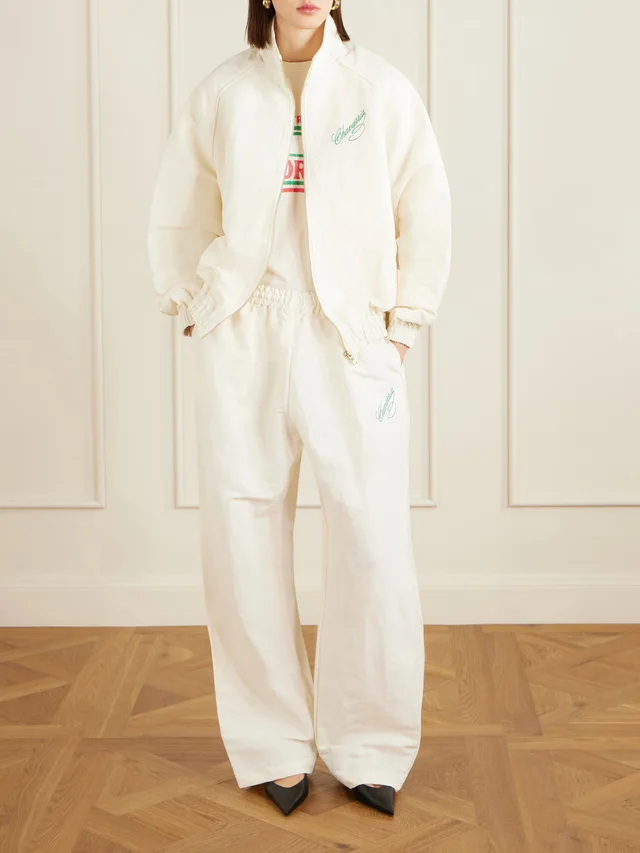 WILLY CHAVARRIA Ruff Rider shell wide-leg pants in Beige, photo 2 of 2 from NET-A-PORTER (Canada)